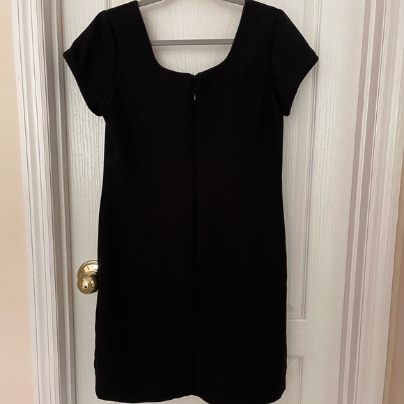 New Vtg Amanda Smith Exclusive of Decoration Black With Embroidery Dress, Sz 10 - Picture 2 of 12